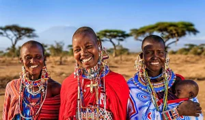 Maasai people of Tanzania near Serengeti National Park